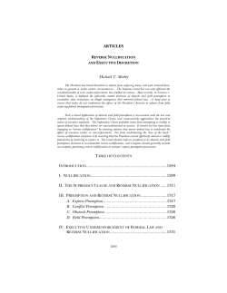 Reverse Nullification and Executive Discretion