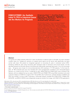 CSNK1E/CTNNB1 Are Synthetic Lethal To TP53 in Colorectal
