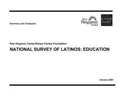national survey of latinos: education