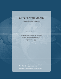 China`s African Aid - Transatlantic Trends