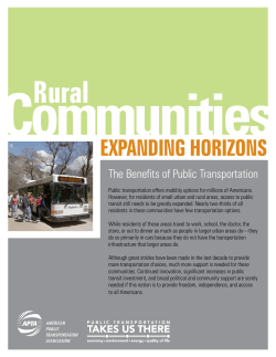 Rural Communities: Expanding Horizons