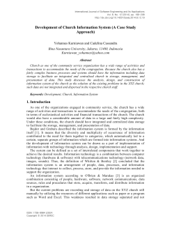 Development of Church Information System (A Case Study
