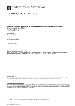 Adaptations of the secretome of Candida albicans
