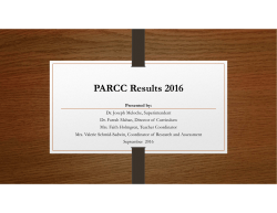 PARCC Results 2016 - Cherry Hill Public Schools