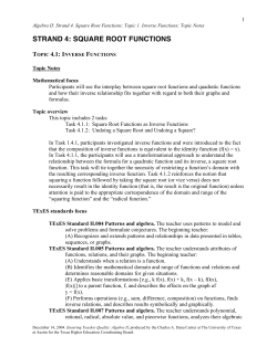 strand 4: square root functions