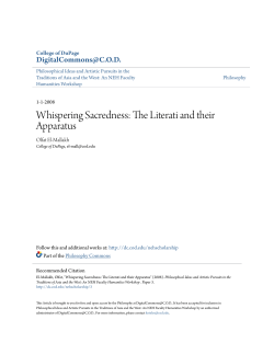 The Literati and their Apparatus - DigitalCommons@COD