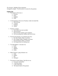 The Outsiders: Multiple Choice Questions Arranged by chapter. The