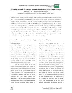 25 Estimating Economic Growth and Inequality Elasticities of Poverty
