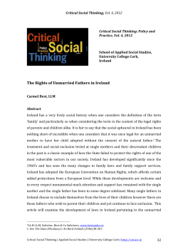 The Right of Unmarried Fathers in Ireland
