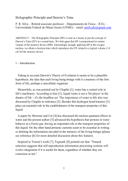 Holographic Principle and Darwin‟s Time