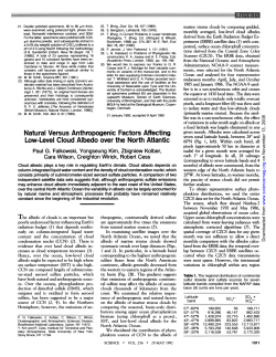 Natural Versus Anthropogenic Factors Affecting Low