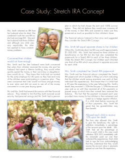 The Stretch IRA Concept Case Study