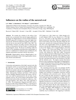 Influences on the radius of the auroral oval