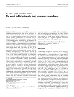 The use of stable isotopes to study ecosystem gas exchange