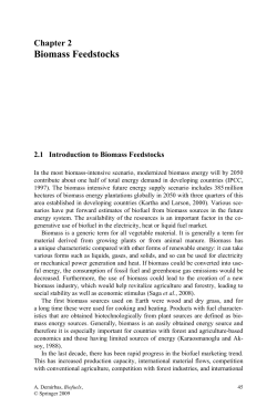 Biomass Feedstocks
