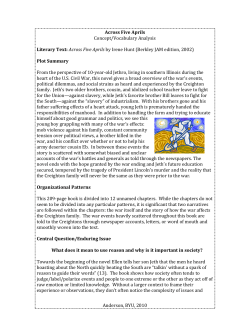 Across Five Aprils Concept/Vocabulary Analysis