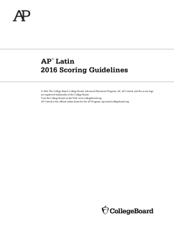 2016 Scoring Guidelines