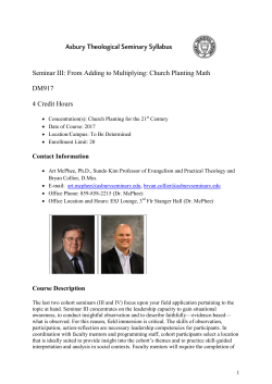PDF &mdash; Syllagen - Asbury Theological Seminary