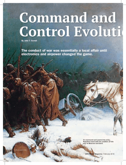 The conduct of war was essentially a local affair until electronics and