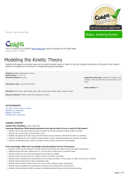 Modeling the Kinetic Theory
