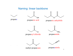 Naming: linear backbone