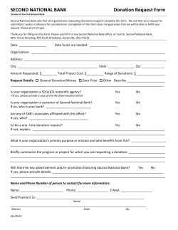 Form - Second National Bank