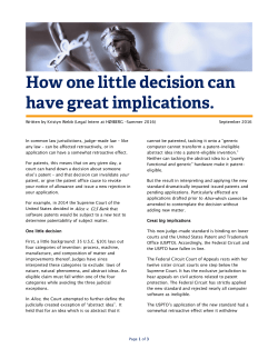 How one little decision can have great implications.