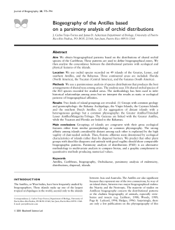 Biogeography of the Antilles based on a parsimony analysis of