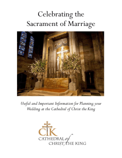 Wedding Guidelines - Cathedral of Christ the King