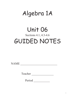 Unit 6 guided notes chap 4