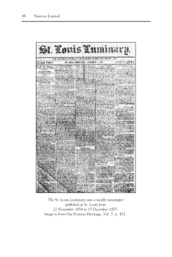 “Meet Me in St. Louie” An Index of Early Latter