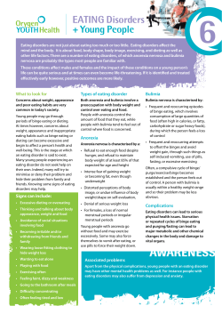 EATING Disorders + Young People
