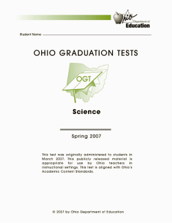 science test - Ohio Department of Education