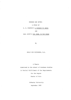 A Study of EM Forster`s A Passage to India and Paul