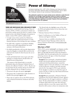 Power of Attorney - Montana State University Extension