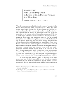A Review of Colin Dayan`s The Law is a White Dog