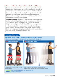 Action and Reaction Forces Versus Balanced Forces