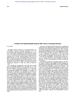 a-Interferon and Hypereosinophilic Syndrome With