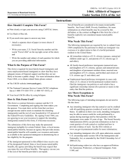 I-864 , Affidavit of Support Under Section 213A