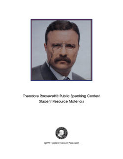the Theodore Roosevelt&reg; Public Speaking Contest