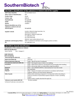 SECTION 1: Identification of the substance or mixture and of the