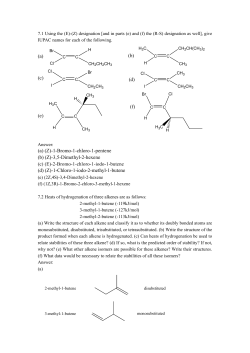 (a) (c) (d) (a) (Z)-1-Bromo-1-chloro-1-pentene (b) (Z)-3,5-Dimethyl