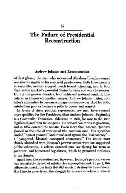 The Failure of Presidential Reconstruction - Anti