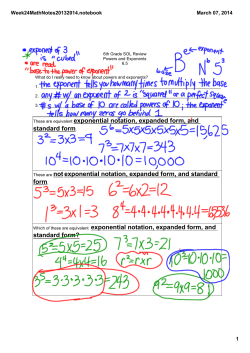 These are equivalent exponential notation, expanded form, and