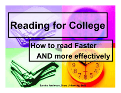 Reading for College