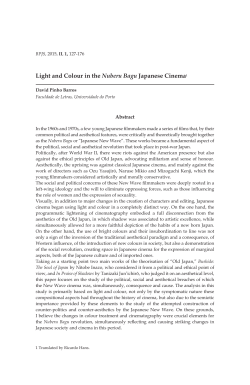 Light and Colour in the Nuberu Bagu Japanese Cinema1