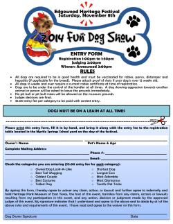 RULES ENTRY FORM Edgewood Heritage Festival Saturday