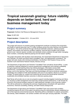 Tropical savannah grazing: future viability depends on better land