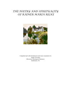 THE POETRY AND SPIRITUALITY OF RAINER MARIA RILKE
