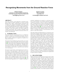 Recognizing Movements from the Ground Reaction Force